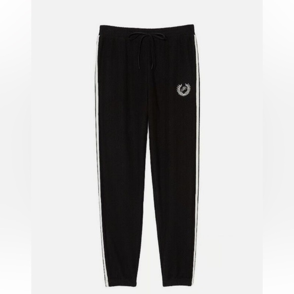 NWT PINK Victoria's Secret Fleece bottom 
Women's Black Track Pants XXL - Picture 1 of 6